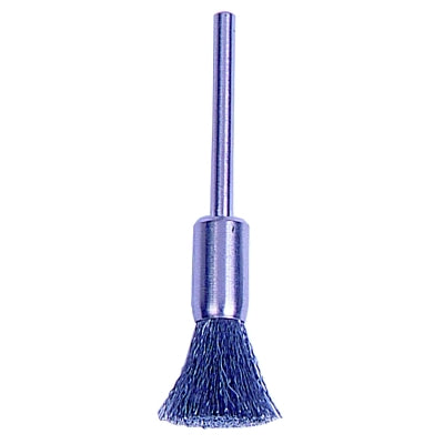 WEILER Weiler 26114 Miniature Wire End Brush Stainless Steel 5/16 in Diameter 1/8 in Stem