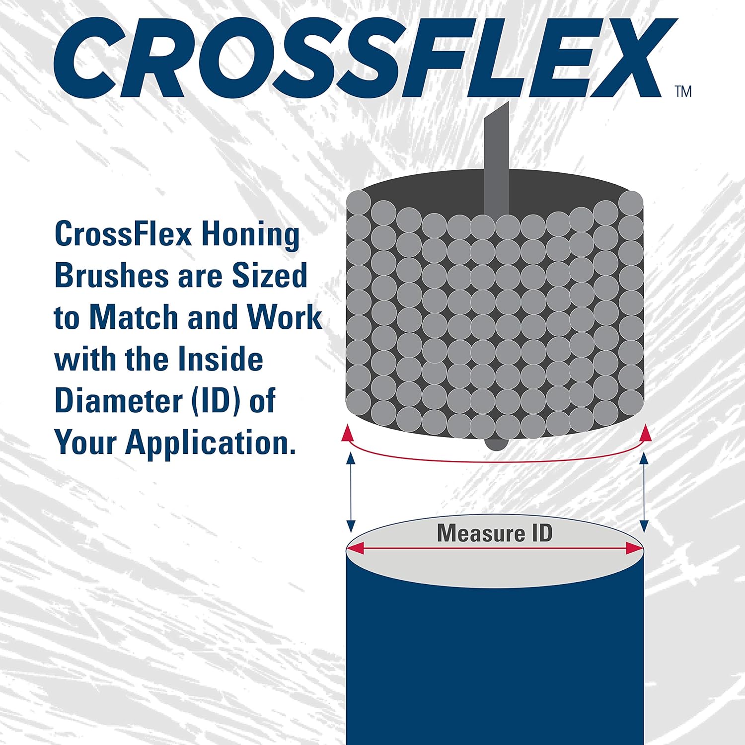 WEILER Weiler 34263 Crossflex Heavy Duty Bore Brush 3-1/4 inch Diameter 180SC Grit