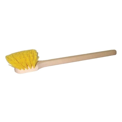 WEILER Weiler 44016 20 Utility Scrub Brush Yellow Polypropylene Long Handle Wood Block