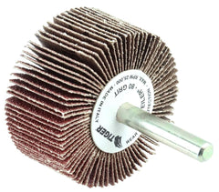 Weiler 52016 Tiger Coated Abrasive Flap Wheel 2 x 1 80AO 1/4 Stem