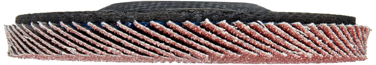 WEILER Weiler 50763 Big Cat High Density Abrasive Flap Disc Type 27 Round Hole Phenolic Backing Aluminum Oxide 4-1/2 Dia 40 Grit