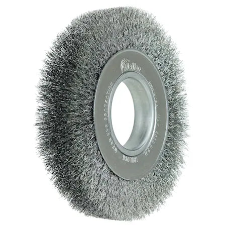 WEILER Weiler 6040 Medium-Face Crimped Wire Wheel 6 inches Diameter 1 inch Width .006 inches Steel Wire 6000 rpm