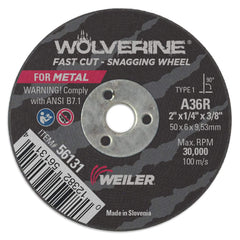 WEILER 56131 GRINDING & CUT OFF WHEELS