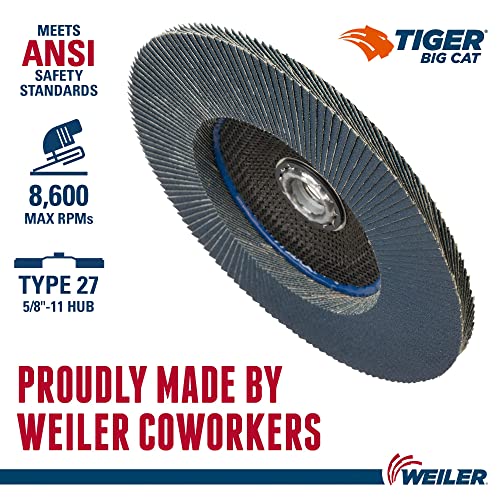WEILER Weiler 50846 7 Big Cat Abrasive Flap Disc 120 Grit Pack of 10