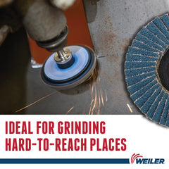 Weiler 50949 Bobcat Mini Abrasive Flap Disc Conical TY29 Type R Mount 80Z Pack of 10
