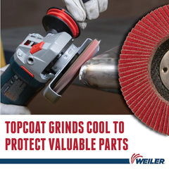 Weiler 50134 Saber Tooth Flap Disc 4-1/2 inch High Density 60 Grit Ceramic 5/8-11 Arbor