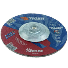 Weiler 57109 6 x 1/8 Tiger AO Type 27 Combination Wheel A30S 7/8 A.H Pack of 25