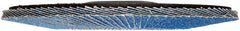 Weiler 50650 Tiger 7/8 Arbor, 6 Diameter, 60 Grit, Zirconium, Phenolic Backing, Angled Abrasive Flap Disc