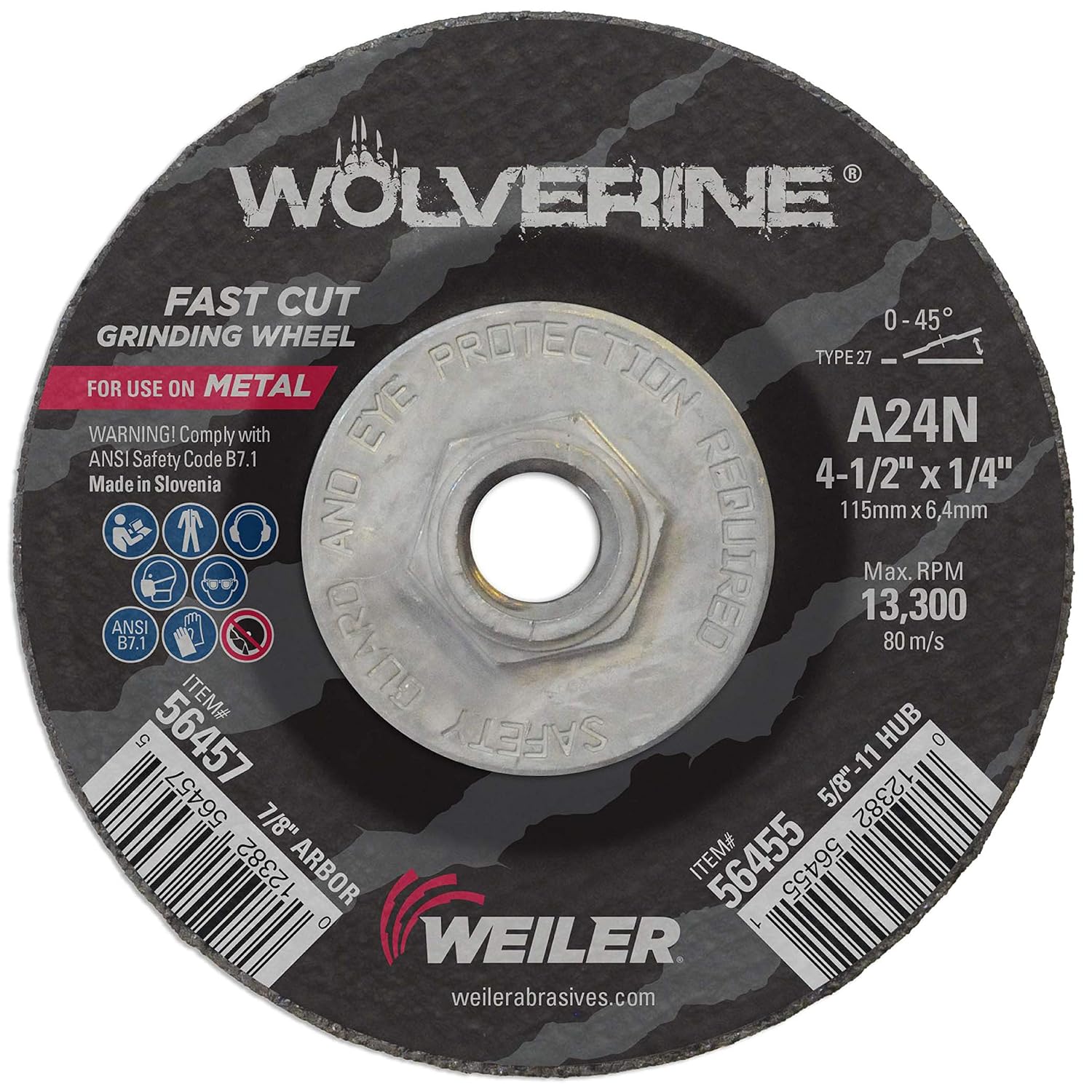 WEILER 56455 ABRASIVES, FILES, & CHISELS