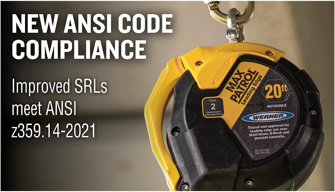 WERNER Werner R410030LE 30-Foot Max Patrol Self-Retracting Lifeline Leading Edge Capability