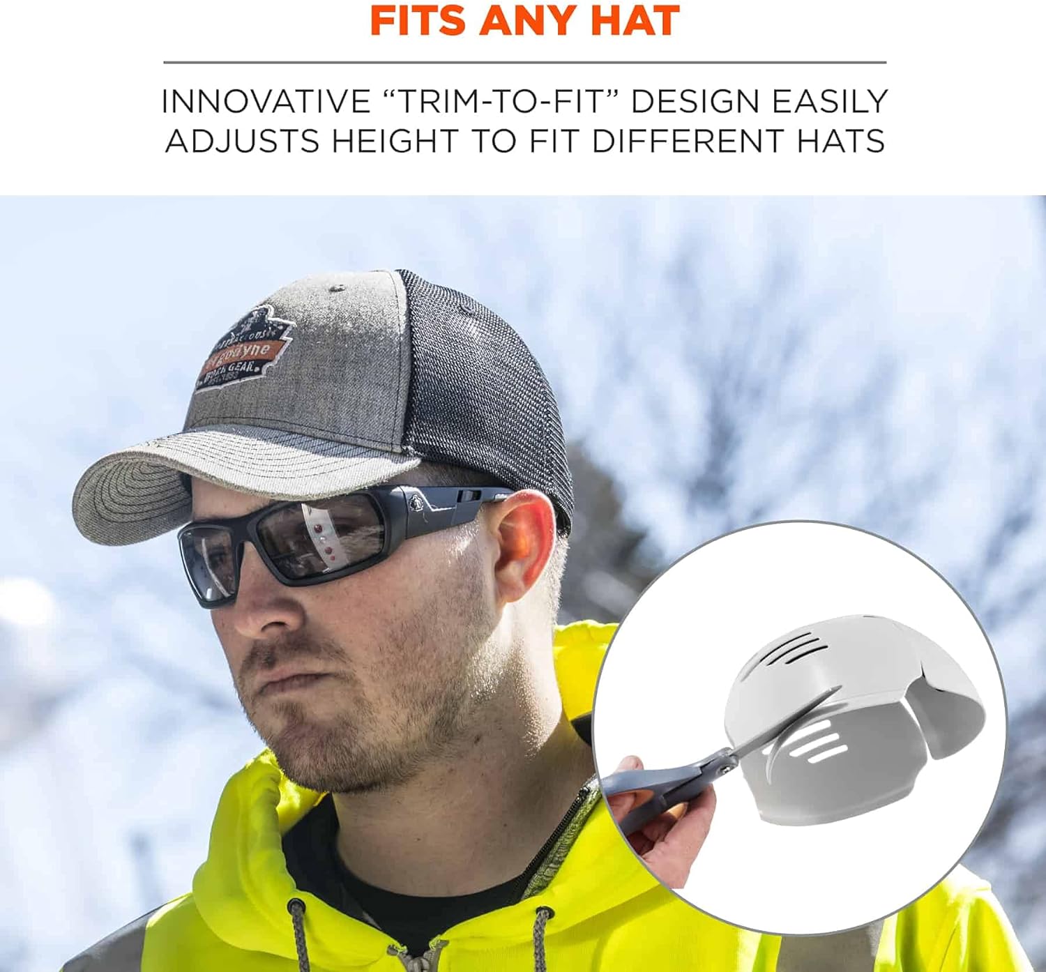 ERGODYNE Ergodyne 23380 Skullerz 8945 Universal Safety Bump Cap Insert, Lightweight, Fits Into Any Baseball Hat