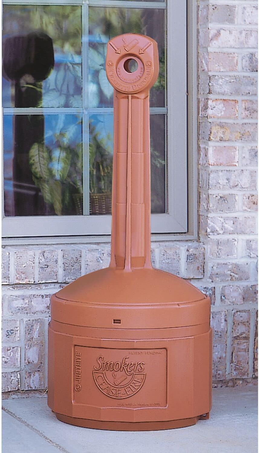 JUSTRITE Justrite 26800T Cease-Fire Terracotta Cigarette Butt Receptacle 4 Gallon