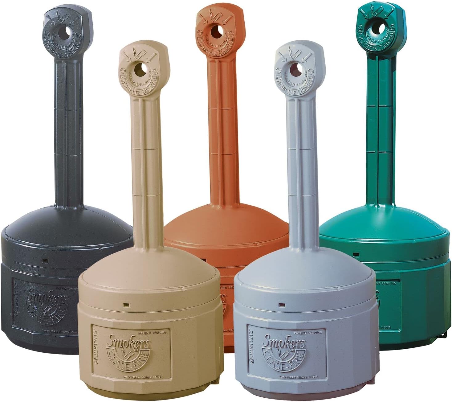 JUSTRITE Justrite 26800T Cease-Fire Terracotta Cigarette Butt Receptacle 4 Gallon