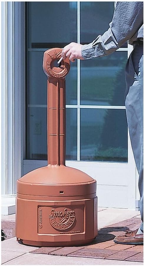 JUSTRITE Justrite 26800T Cease-Fire Terracotta Cigarette Butt Receptacle 4 Gallon