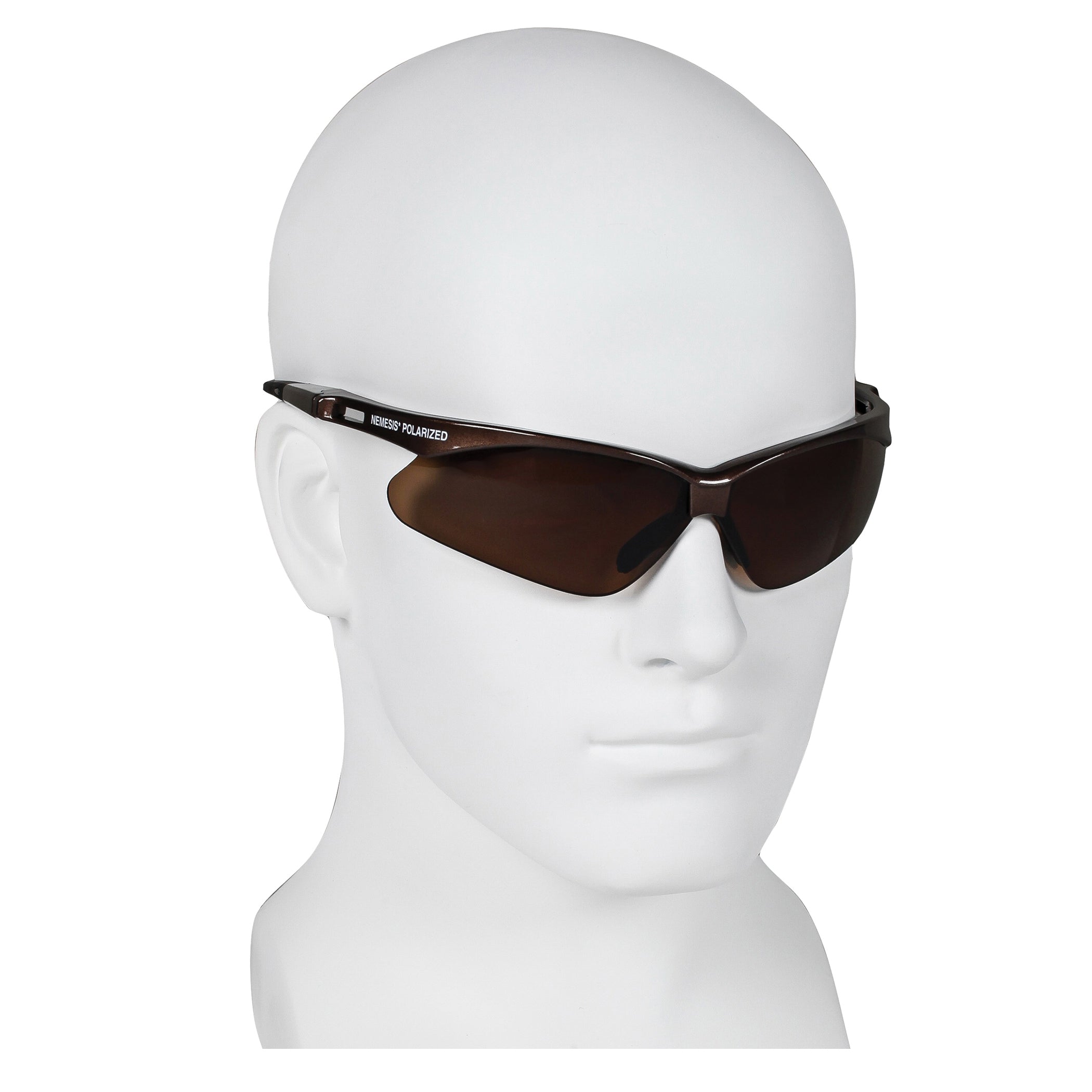 KLEENGUARD Kimberly Clark Global Safety 28637 V30 Nemesis Polarized Safety Glasses Brown Frame Brown Lens