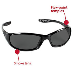KLEENGUARD Kleenguard 25714 V40 Hellraiser Safety Glasses, Smoke Lens with Black Frame
