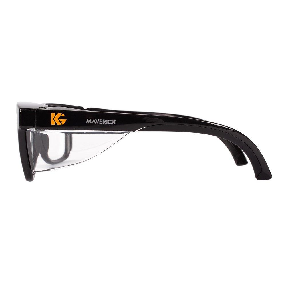 KLEENGUARD KleenGuard 49309 Maverick Polycarbonate Black Frame Safety Glass with Anti-fog Lens