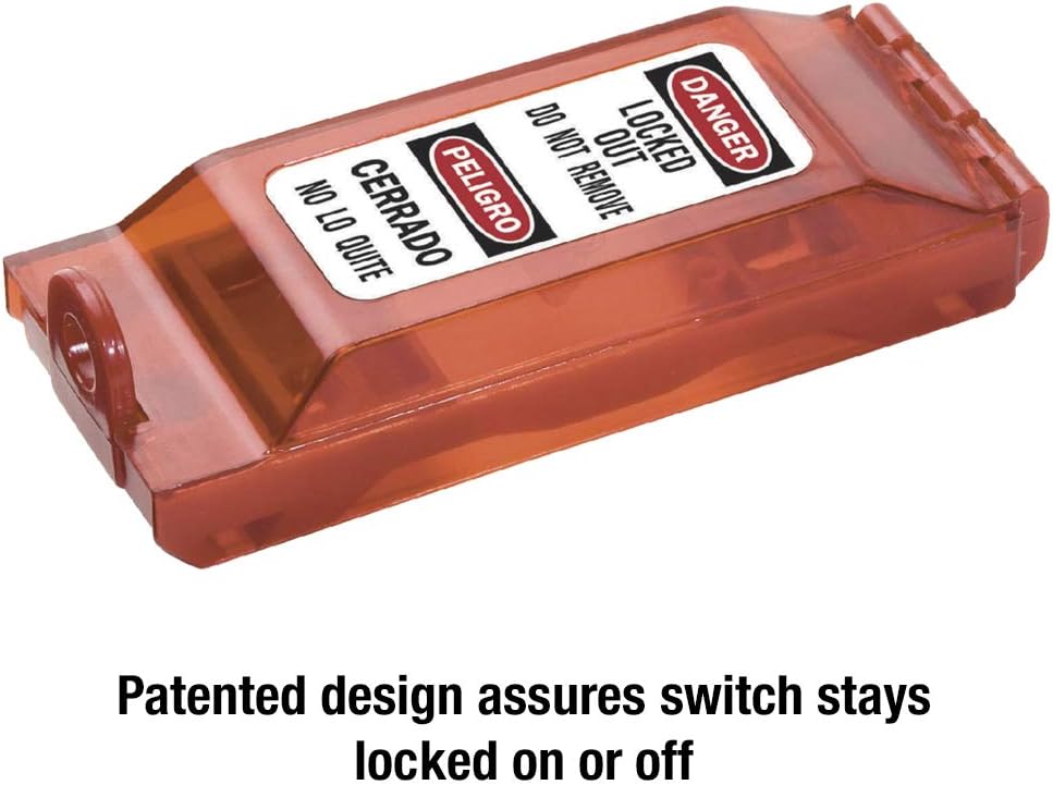 MASTER LOCK Master Lock 496B Universal Wall Switch Lockout Red 5/16 in Padlock Shackle