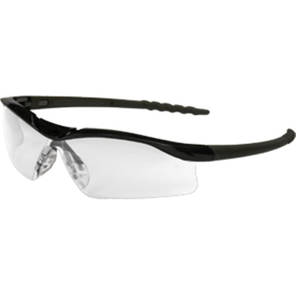 MCR SAFETY MCR Safety DL110AF Dallas Safety Glasses Polished Black Frame Clear Anti-Fog Lens