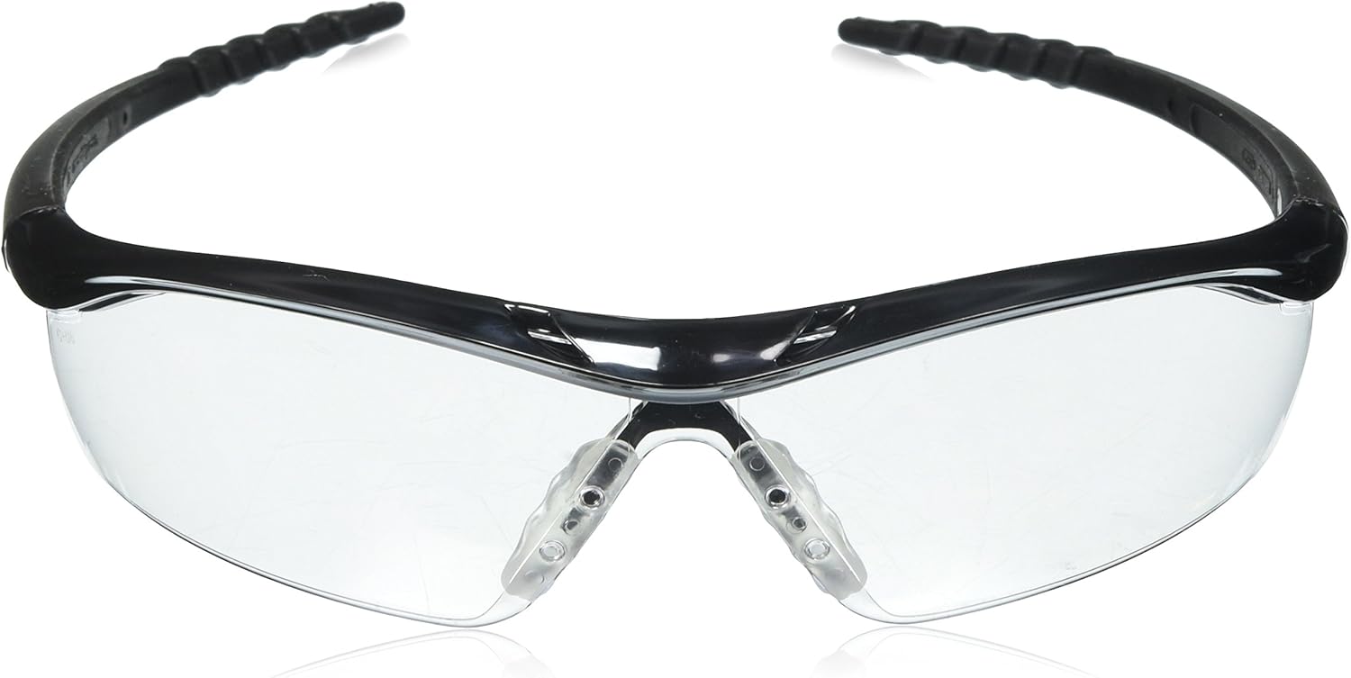 MCR SAFETY MCR Safety DL110 Dallas Safety Glasses with Polished Black Frame and Clear Lens