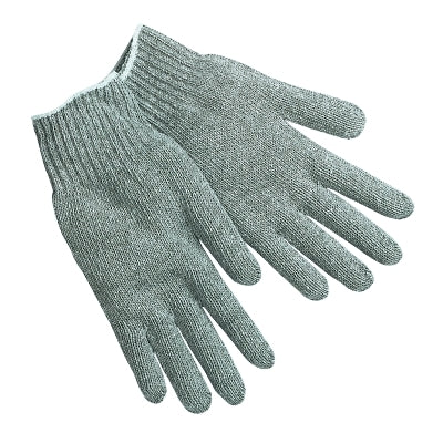 MCR SAFETY Mcr Safety 9507LM String Knit Gloves Cotton/Polyester Gray Large