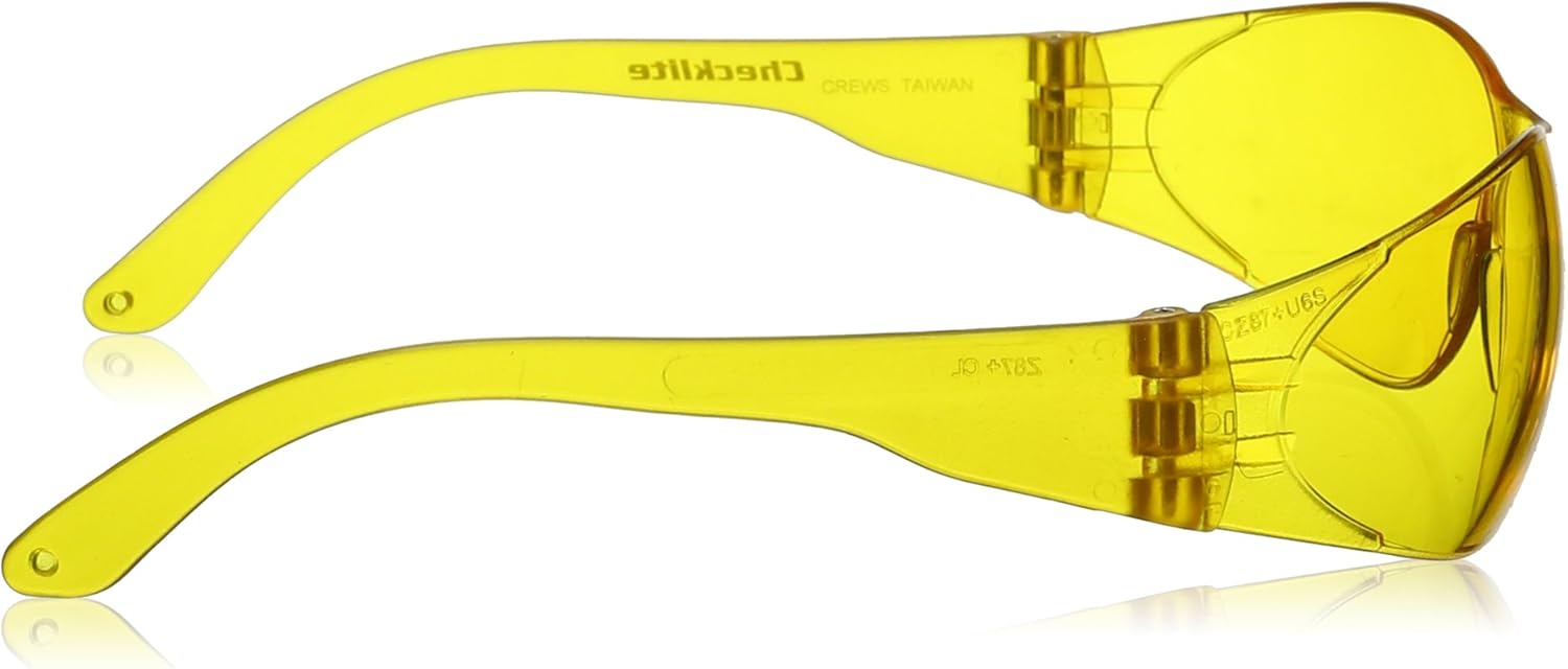 MCR SAFETY MCR Safety CL114 Checklite Polycarbonate Amber Lens Safety Glasses with Spatula Temple