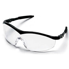 MCR SAFETY MCR Safety ST110AF Storm Ratchet Bayonet Temple Single Lens Glasses with Black Frame and Clear Anti-Fog Lens