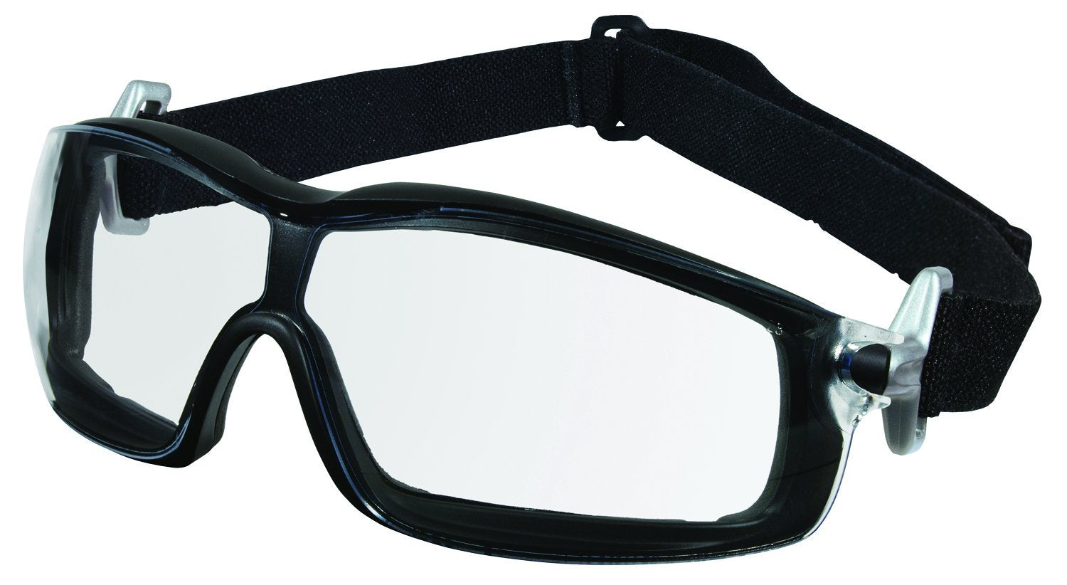 MCR SAFETY MCR Safety RT110AF Rattler Safety Glasses Black Frame Clear Anti-Fog Lens