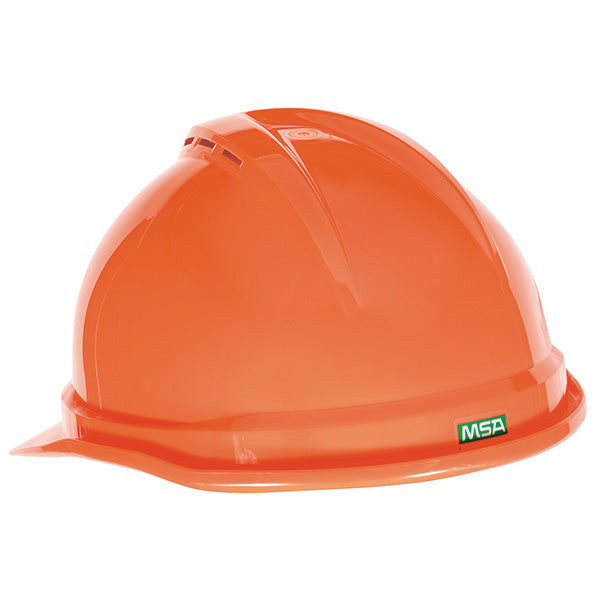 MSA SAFTEY MSA 10034035 Hard Hat FrtBrim Slttd 6Rtcht Hi-Viz Orange Standard