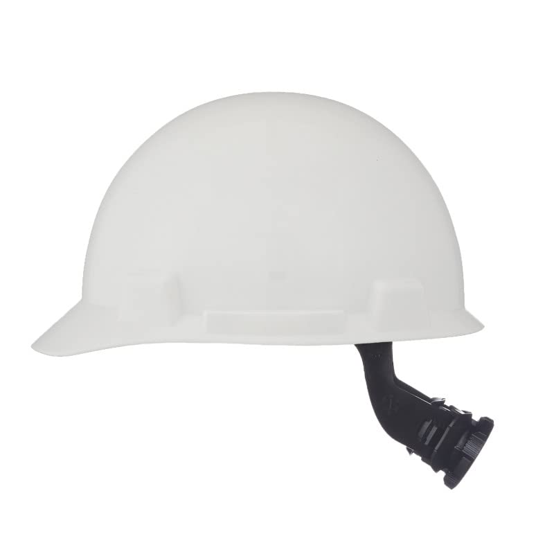 MSA SAFTEY MSA 10074067 SmoothDome Cap Style Safety Hard Hat with Fas-Trac III Ratchet Suspension White