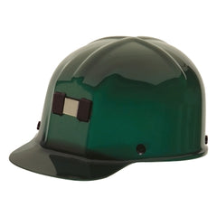 MSA SAFTEY MSA 91584 Comfo-Cap Safety Hard Hat with Staz-on Pinlock Suspension | Polycarbonate Shell, Non-Slotted W/ Lamp Bracket and Cord Holder - Standard Size in Green