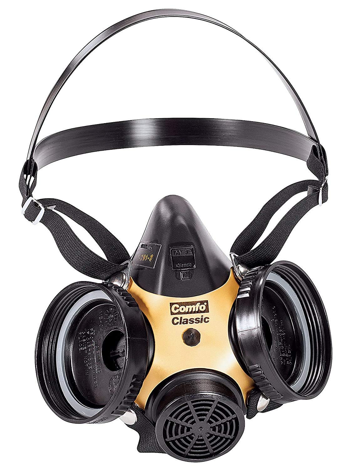 MSA SAFTEY MSA 808076 Comfo Classic Half-Mask Respirator Large SoftFeel Hycar