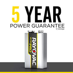 Rayovac AL9V-6J 9 Volt Size 6/Pack Shrink Pack UltraPro Alkaline Batteries