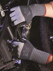 SHOWA 381S-06 Lightweight Breathable Oil Resistant Nitrile Coated Work Gloves Small Pack of 12 Pair
