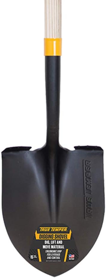 TRUE TEMPER True Temper 2585900 D-Grip Digging Shovel with Hardwood Handle 24 Inch