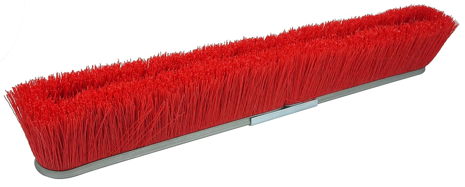 WEILER Weiler 25291 Vortec Pro Medium Sweep Strip Broom 24 Inches Red Polypropylene Fill