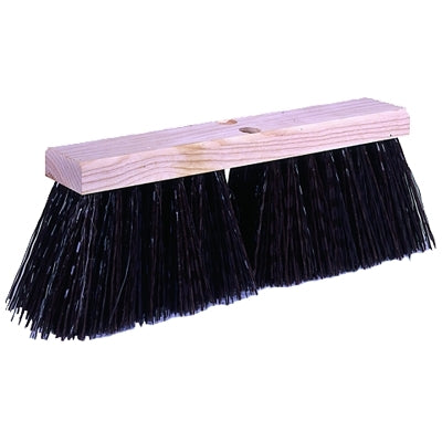WEILER Weiler 42033 Street Broom 16-Inch Hardwood Block 5.25-Inch Trim Length Brown Polypropylene Fill