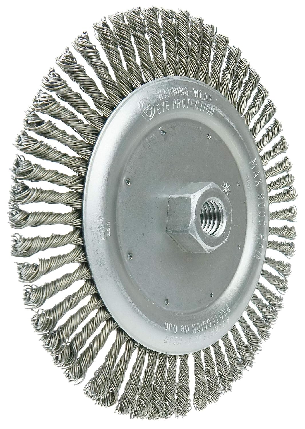 WEILER Weiler 36297 Wolverine Knot Wire Wheel Stringer Bead Twist 7 inch 0.020 Steel Fill 5/8-11 UNC Nut Pack of 10