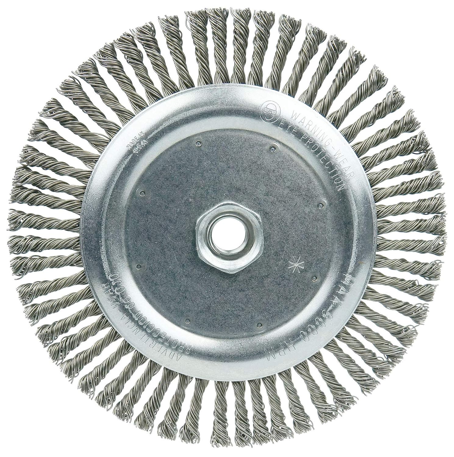 WEILER Weiler 36297 Wolverine Knot Wire Wheel Stringer Bead Twist 7 inch 0.020 Steel Fill 5/8-11 UNC Nut Pack of 10