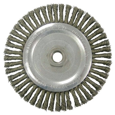 WEILER Weiler 36297 Wolverine Knot Wire Wheel Stringer Bead Twist 7 inch 0.020 Steel Fill 5/8-11 UNC Nut Pack of 10