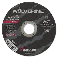 WEILER Weiler 56103 Wolverine 4-1/2-Inch Aluminum Oxide Cut-Off Wheel