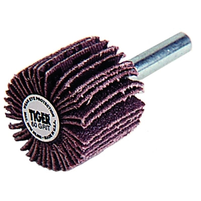 WEILER Weiler 52487 Tiger Coated Abrasive Flap Wheel 1/4 Stem 80AO Pack of 10