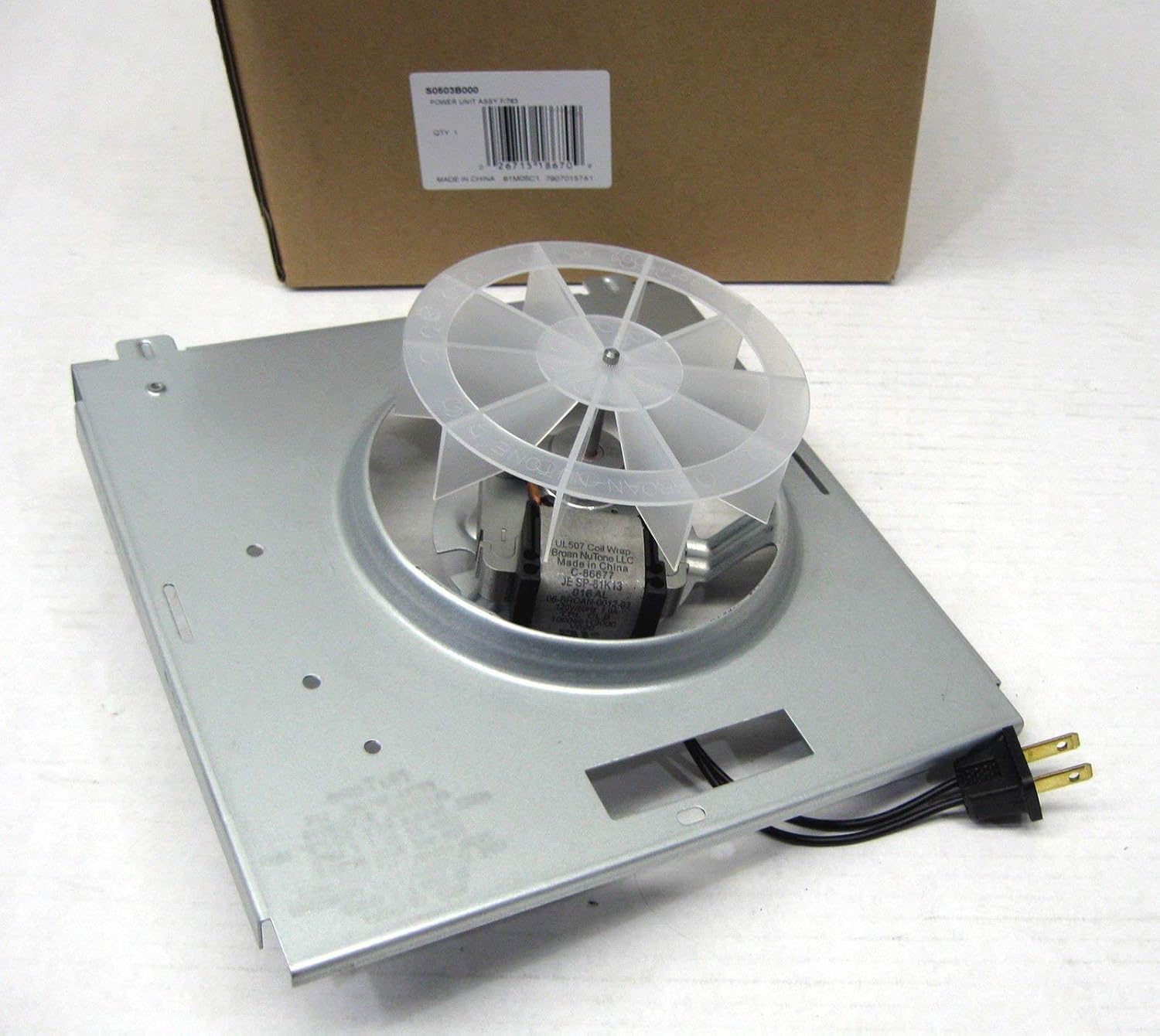BROAN-NUTONE Broan-NuTone S0503B000 Bathroom Fan Motor Assembly 120 Vac