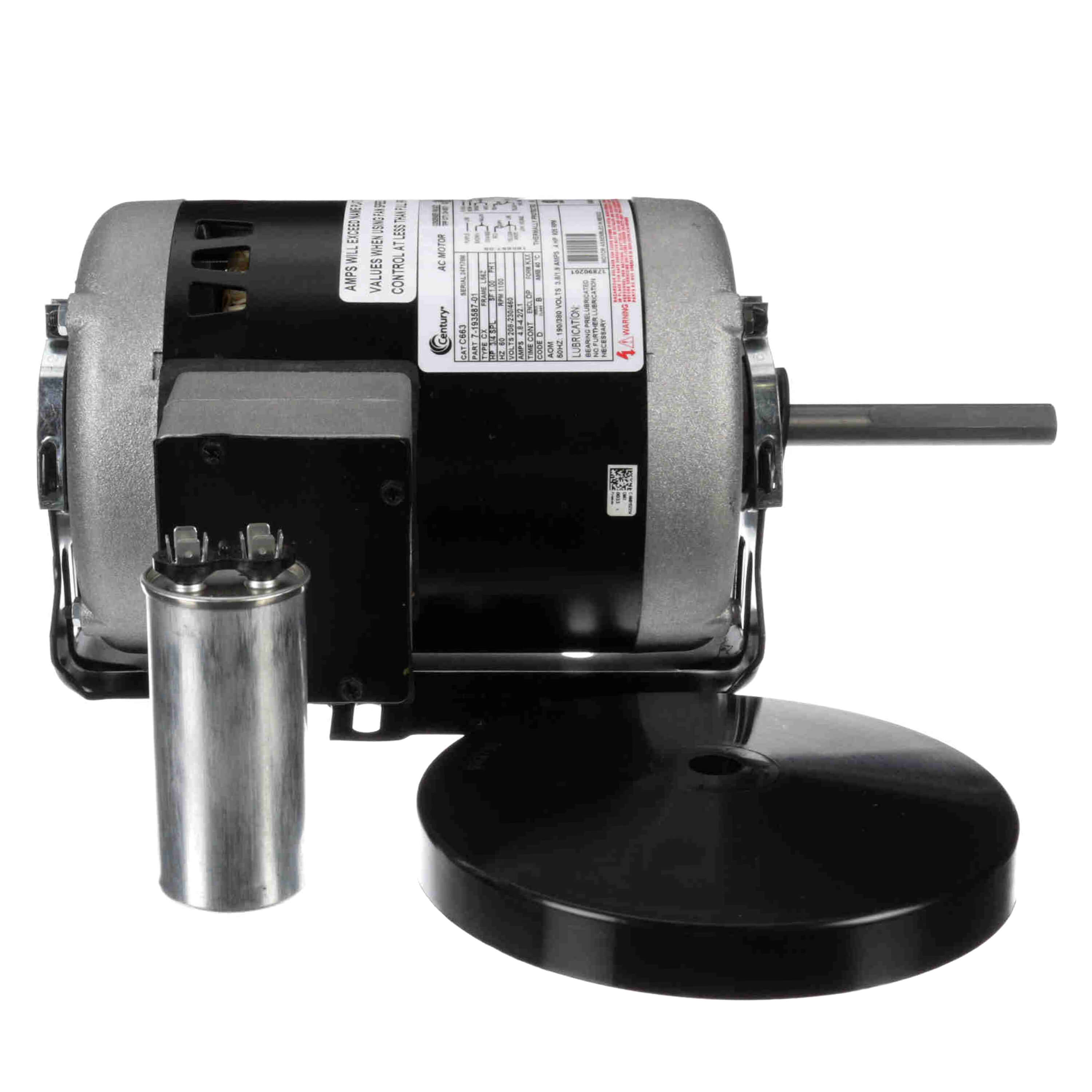 CENTURY MOTORS Century C663 OEM Replace Motor 3/4 HP 1100 RPM 208-230/460V TEAO