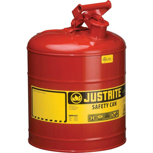JUSTRITE Justrite 7150100 Type I 5 Gallon Safety Can with Self Close Lid