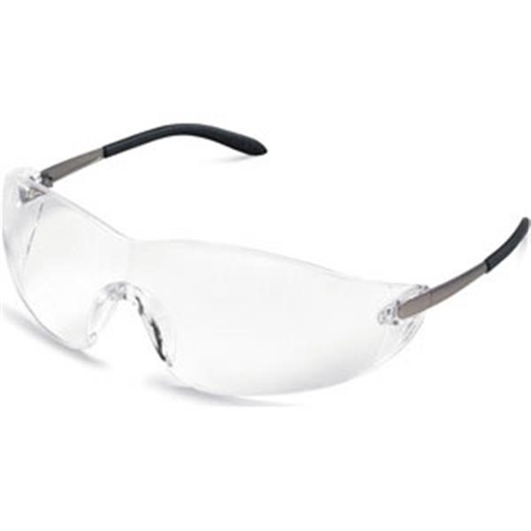 MCR SAFETY MCR Safety S2110 Blackjack Safety Glasses with Chrome Metal Temple and Clear Lens