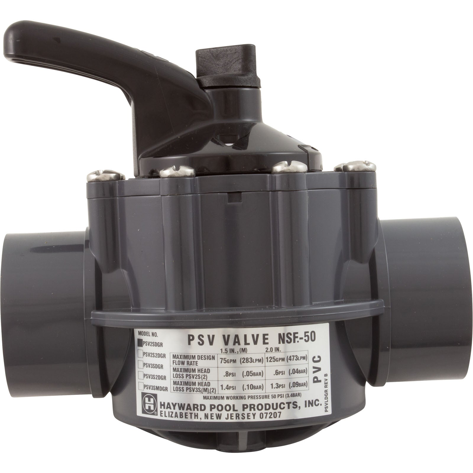 HAYWARD Hayward PSV2SDGR PVC 2-Way Pool Check Diverter Valve