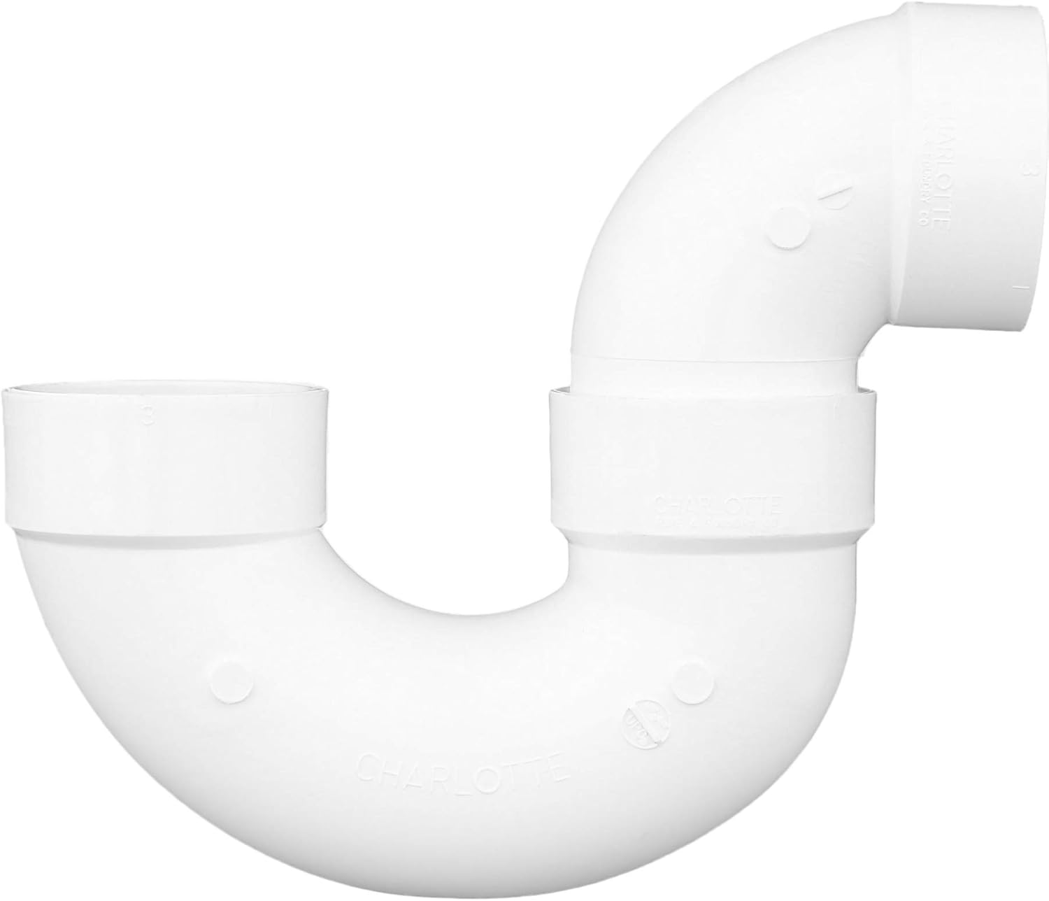 CHARLOTTE PIPE Charlotte Pipe PVC00706X1000 3 in. Hub PVC DWV P-Trap with Solvent Weld Joint