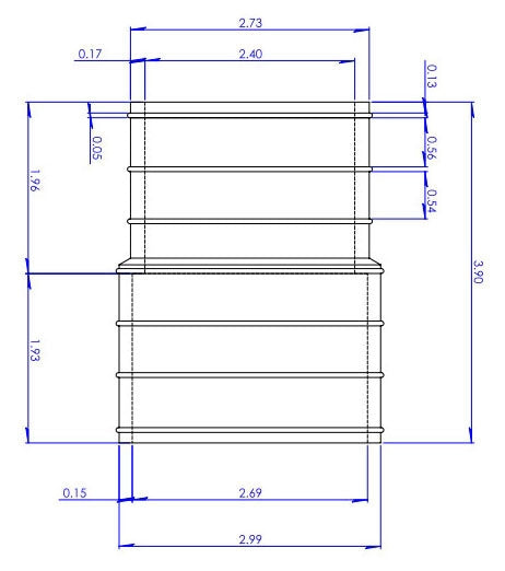 FERNCO Fernco 1059-22 Elastomeric PVC-DWV 2 x 2 Inch Flexible Plastic Coupling