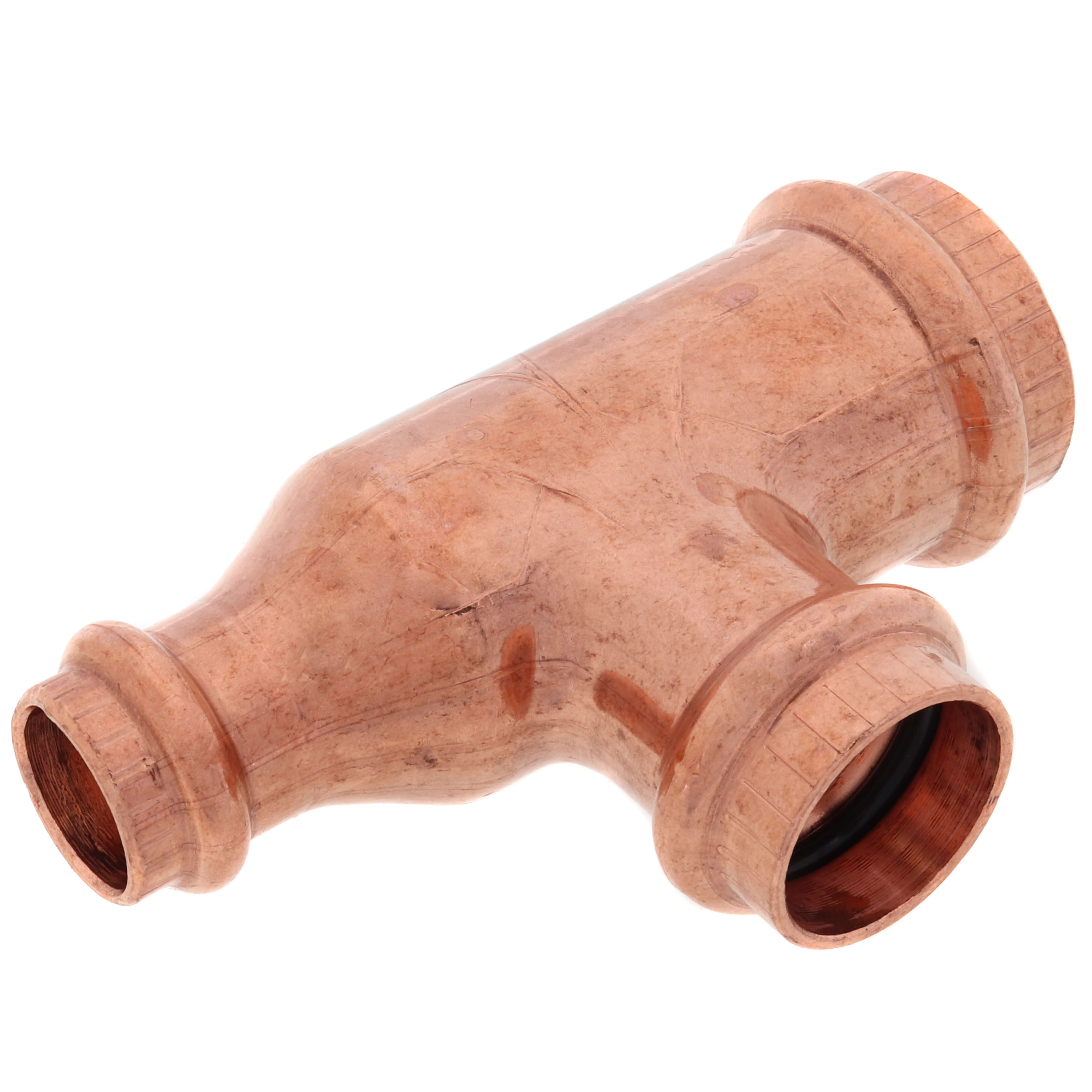 VIEGA Viega 22263 ProPress Zero Lead Copper Tee with 1-Inch by 1/2-Inch by 3/4-Inch P x P x P